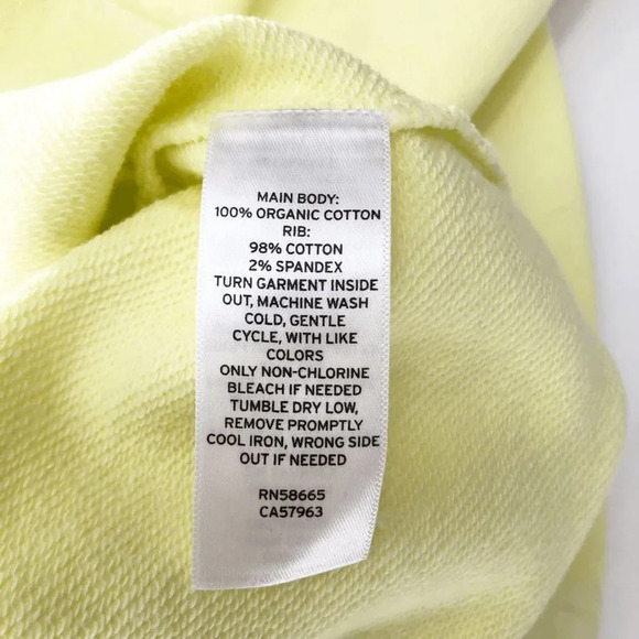 NWT BP Women's Yellow‎ Smile Raglan Sweatshirt Crop Top Size S - Picture 4 of 7